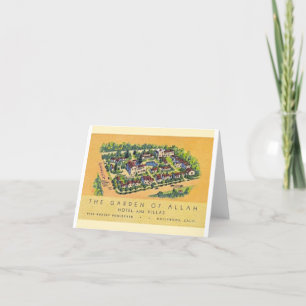 Garden av Allah Hotel Note Card (färg) Tack Kort