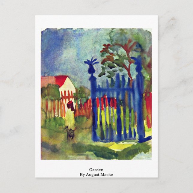 Garden av August Macke Vykort (Framsida)