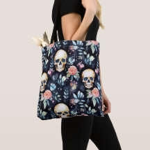 Garden av Bones Reusable Tote Bag Döskallars and R