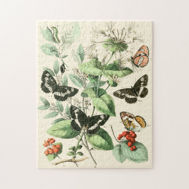 Garden av Butterflies and Flowers Pussel (Vertikal)