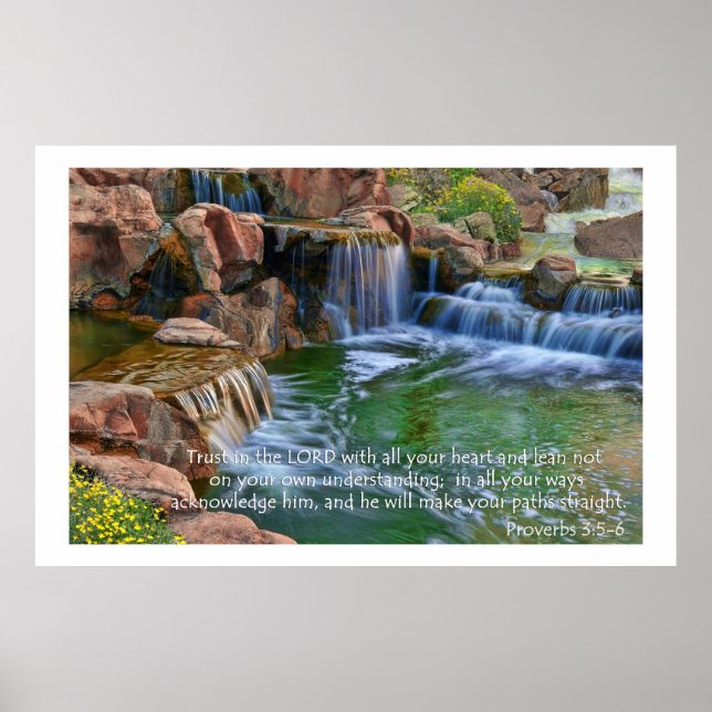 Garden av Eden-ordspråk 3:5-6 Poster (Framsidan)