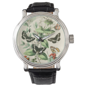 Garden av fjärilar och blommor armbandsur