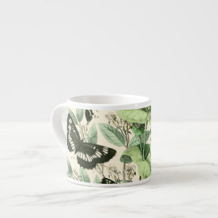 Garden av fjärilar och blommor espressomugg