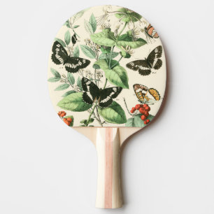 Garden av fjärilar och blommor pingisracket