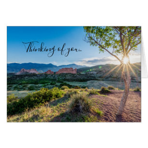 Garden av GODS Träd Sunburst thinking of U Card OBS Kort