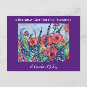 Garden av Joy Lavender Dotter Birthday Postcard Vykort