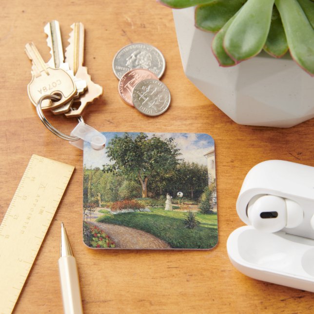 Garden av Les Mathurins vid Pontoise av Pissarro Nyckelring (Skrivbord)