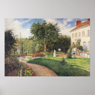 Garden av Les Mathurins vid Pontoise av Pissarro Poster