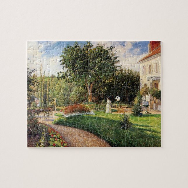 Garden av Les Mathurins vid Pontoise av Pissarro Pussel (Horisontell)