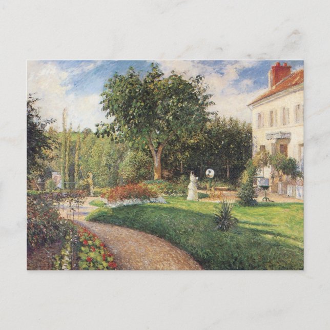 Garden av Les Mathurins vid Pontoise av Pissarro Vykort (Framsida)