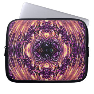 Garden av Lila blommor i solljus Fractal Laptop Fodral