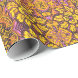 Garden av Magic Flowers Bohemian Arabesque Mönster Presentpapper
