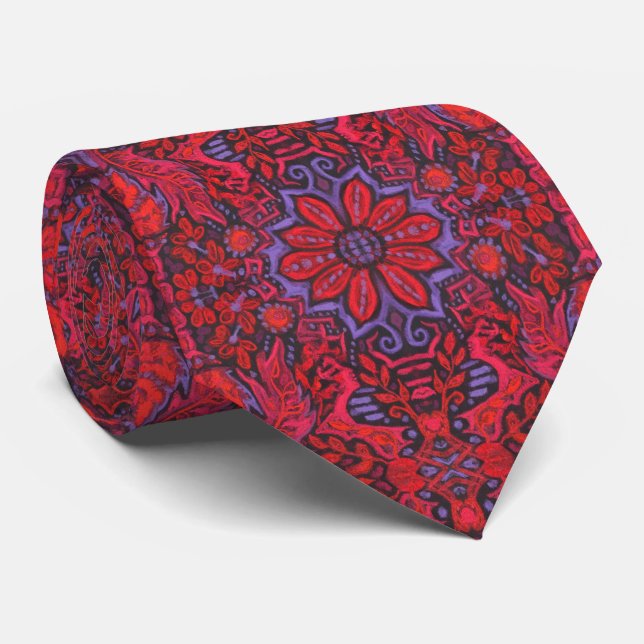 Garden av Magic Flowers Bohemian Arabesque Mönster Slips (Rullad)