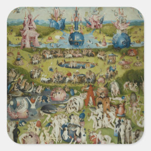 Garden av öronmärkta ljus, 1490-1500 fyrkantigt klistermärke