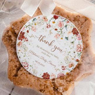 Garden Baby Bloom Baby shower  Runt Klistermärke