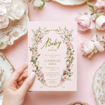 Garden Baby i Bloom Baby Shower-inbjudan