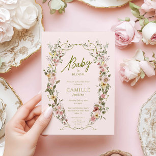 Garden Baby i Bloom Baby Shower-inbjudan Inbjudningar