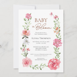 Garden Baby i Bloom Baby Shower Inbjudningar