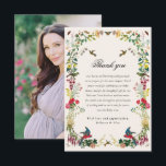 Garden Baby Shower Elegant Botanical Floral Photo Tack Kort<br><div class="desc">Express gratitude with style using our botanical baby shower thank you card, a summer garden floral note that brings a touch of modern elegance to your post-party reflections. This elegant greenery and wildflower stationery is a fully editable digital template, designed to perfectly complement your aesthetic without overcrowding the beautiful floral...</div>