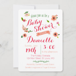 Garden Baby Shower-inbjudan Inbjudningar