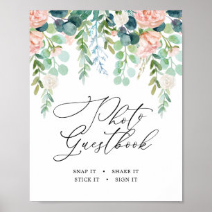 Garden Baby Shower Photo Guestbook-tecken Poster