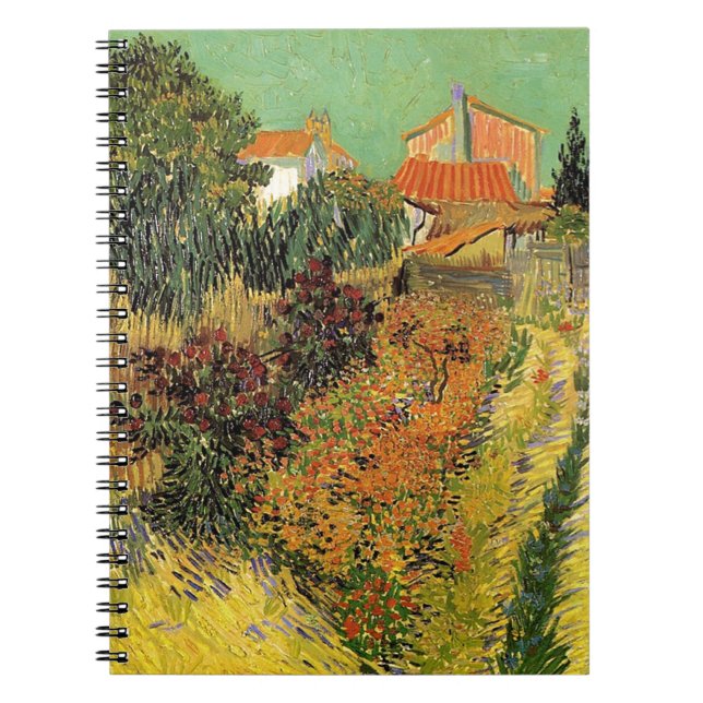 Garden bakom ett hus. Vincent van Gogh. Anteckningsbok Med Spiral (Framsidan)