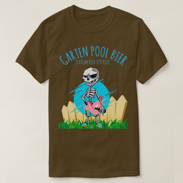 Garden Bassäng Lifeguard Beer Hob T Shirt (Design framsida)