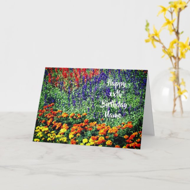 Garden Beauty Flower Art Personlig Birday Kort (Gul blomma)