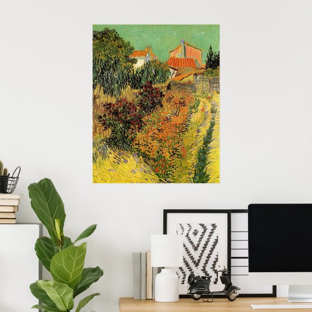 Garden BeBaka House av Vincent van Gogh Poster (Hemmakontoret)