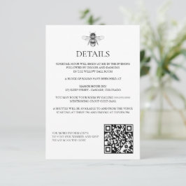 Garden Bee Bröllop Tilläggskort