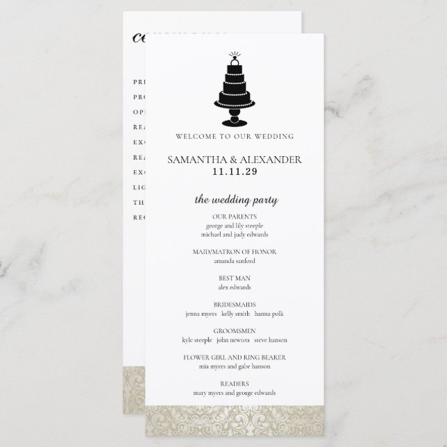 Garden Bee Ceremony-programmet (Fram/baksida)