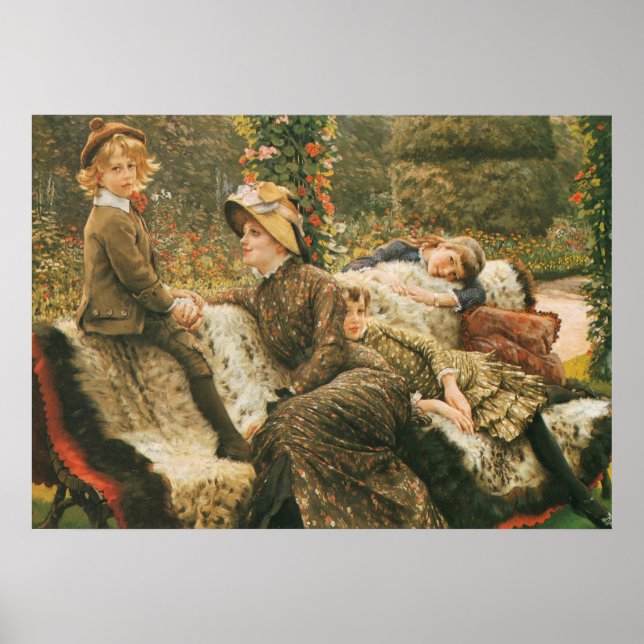 Garden Bench James Tissot Fine Art Poster (Framsidan)