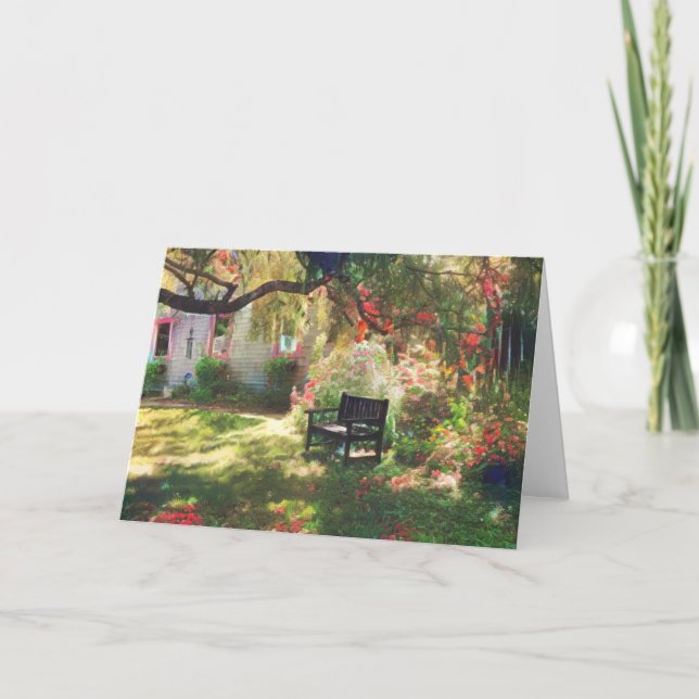 Garden Bench Tack Kort (Framsida)