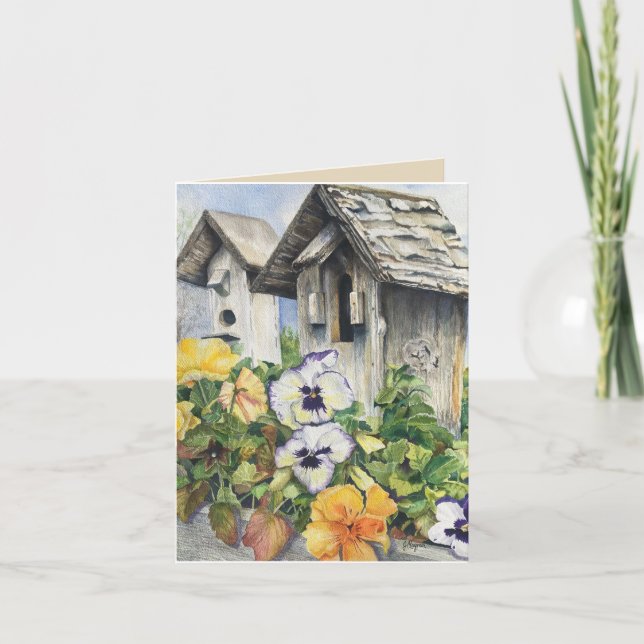 Garden Birdhouse Kort (Framsida)