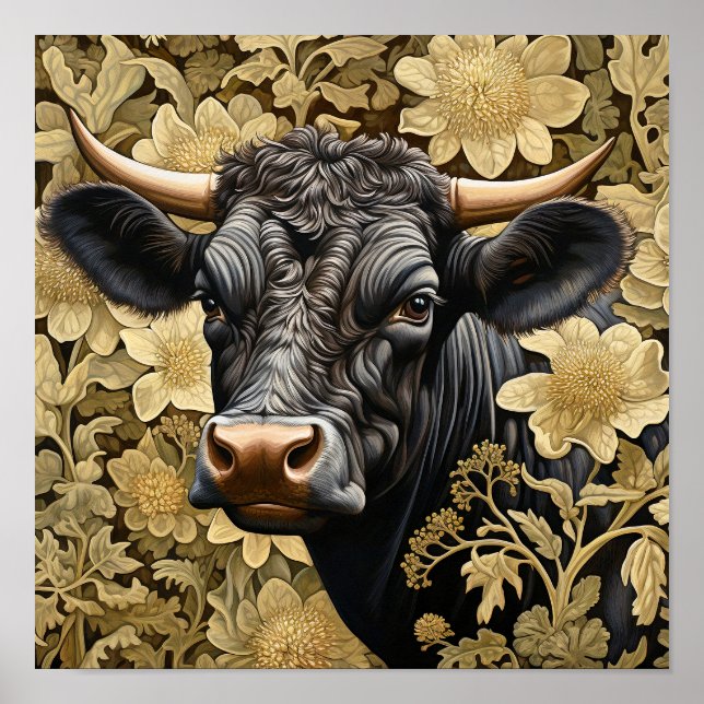 Garden Black Cow Poster (Framsidan)