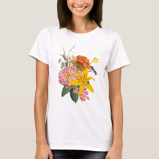 Garden blombuquet. t shirt (Framsida)