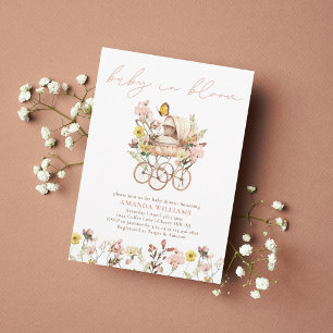 Garden Blommigt Baby i Bloom Baby Shower Inbjudningar