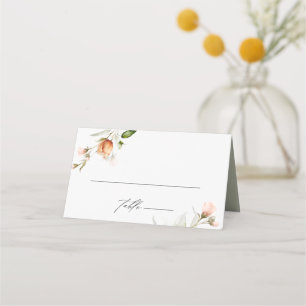Garden Blommigt Bouquet Watercolor Bröllop Placeringskort