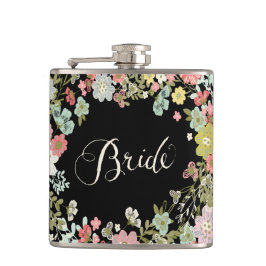 Garden Blommigt Bride Typography Alcohol Hip-kolv Fickplunta