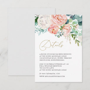 Garden Blommigt Bröllop-informationskort Inbjudningar