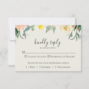Garden Blommigt Bröllop OSA Card Kort