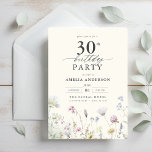 Garden Blommigt Calligraphy 30års födelsedag Inbjudningar<br><div class="desc">Fira i stil med en kalligrafi för trädgårdsepiga blommigtar i 30års födelsedag, perfekt för en milstolpe-händelse. Den här inbjudan har en slimmad men sofistikerad blommigt och elegant-kalligrafi. Temat lush-trädgården blandar naturskönhet med en ren typografi, skapar en tidlöshet och bjuder in utseende. Den är perfekt för utomhus- eller trädgårdsinstallationer och fångar...</div>