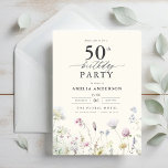 Garden Blommigt Calligraphy 50 Birthday Inbjudningar<br><div class="desc">Fira i stil med en kalligrafi för trädgårdsodling på 50 år, perfekt för en milstolpe-händelse. Den här inbjudan har en slimmad men sofistikerad blommigt och elegant-kalligrafi. Temat lush-trädgården blandar naturskönhet med en ren typografi, skapar en tidlöshet och bjuder in utseende. Perfekt för utomhus- eller trädgårdsinstallationer. Den fångar glädjen från detta...</div>