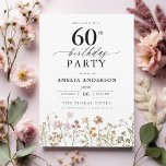 Garden Blommigt Calligraphy 60 Birthday Inbjudningar<br><div class="desc">Fira i stil med en kalligrafi för trädgårdsodling på 60:e födelsedag, perfekt för en milstolpe-händelse. Den här inbjudan har en slimmad men sofistikerad blommigt och elegant-kalligrafi. Temat lush-trädgården blandar naturskönhet med en ren typografi, skapar en tidlöshet och bjuder in utseende. Perfekt för utomhus- eller trädgårdsinstallationer. Den fångar glädjen från detta...</div>