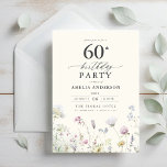 Garden Blommigt Calligraphy 60 Birthday Inbjudningar<br><div class="desc">Fira i stil med en kalligrafi för trädgårdsodling på 60:e födelsedag, perfekt för en milstolpe-händelse. Den här inbjudan har en slimmad men sofistikerad blommigt och elegant-kalligrafi. Temat lush-trädgården blandar naturskönhet med en ren typografi, skapar en tidlöshet och bjuder in utseende. Perfekt för utomhus- eller trädgårdsinstallationer. Den fångar glädjen från detta...</div>