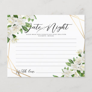 GARDEN BLOMMIGT GREENERY Date Night Idea Card-spel