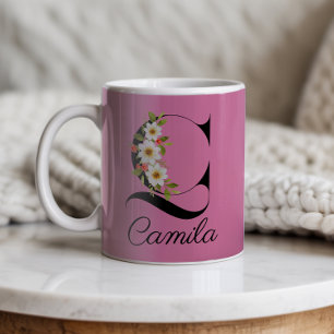 Garden blommigt söt namn Mugg