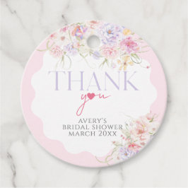 Garden Blommigt Vågigt Wildblomme Modern Möhippa Gåvor Etiketter