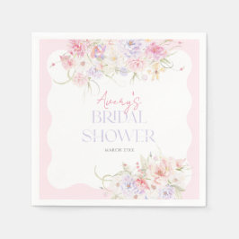 Garden Blommigt Vågigt Wildblomme Modern Möhippa Pappersservett