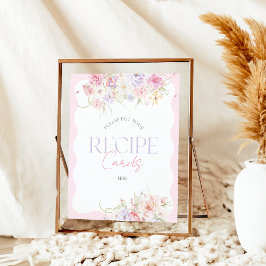 Garden Blommigt Wildblommodern Möhippa Recipe Poster